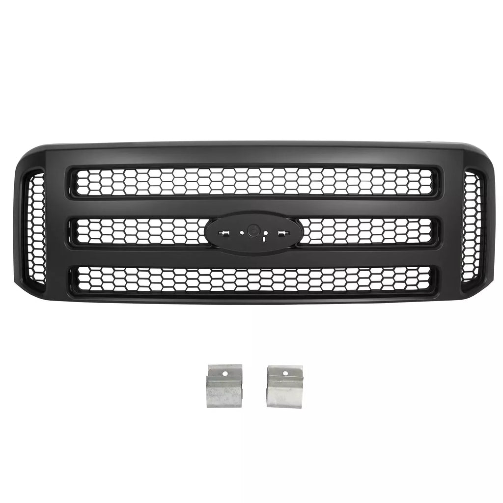 Front Bumper Primed & Grille Assembly Kit For 1999-2004 Ford F-250 Super Duty