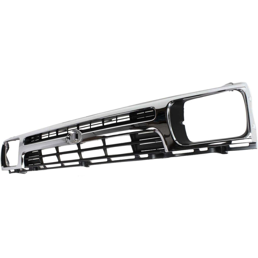 Front Bumper Chrome & Grille Assembly & Valance Kit For 1989-1995 Toyota Pickup 2WD