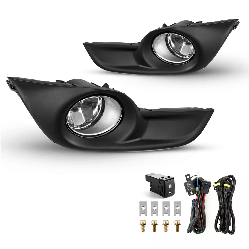 Front Bumper Cover Primed & Fog Lights Assembly Kit For 2013-2015 Nissan Altima