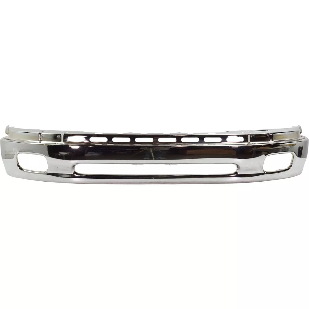 Front Bumper Face Bar Chrome Steel w/ Fog Light Holes For 2000-2006 Toyota Tundra