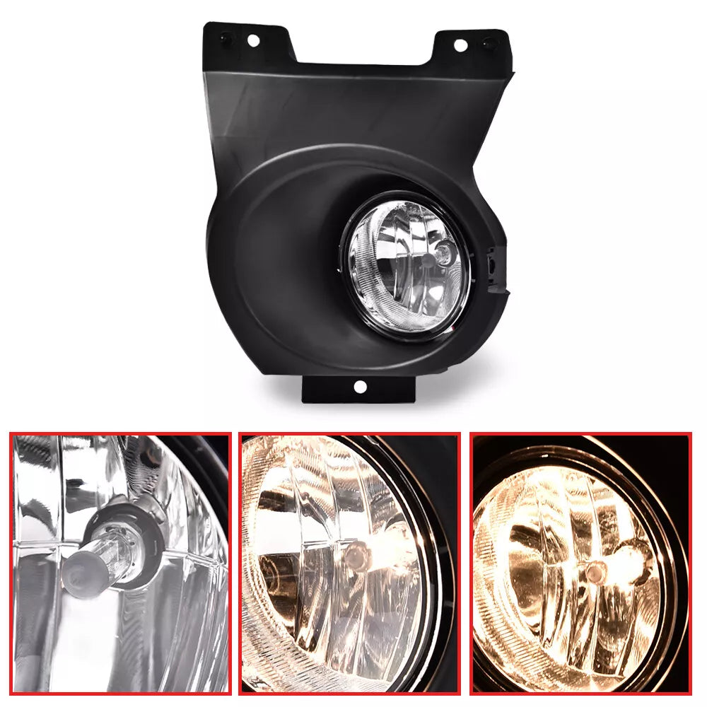 Front Fog Lights W/Bulbs Chrome For 2009-2014 Ford F-150