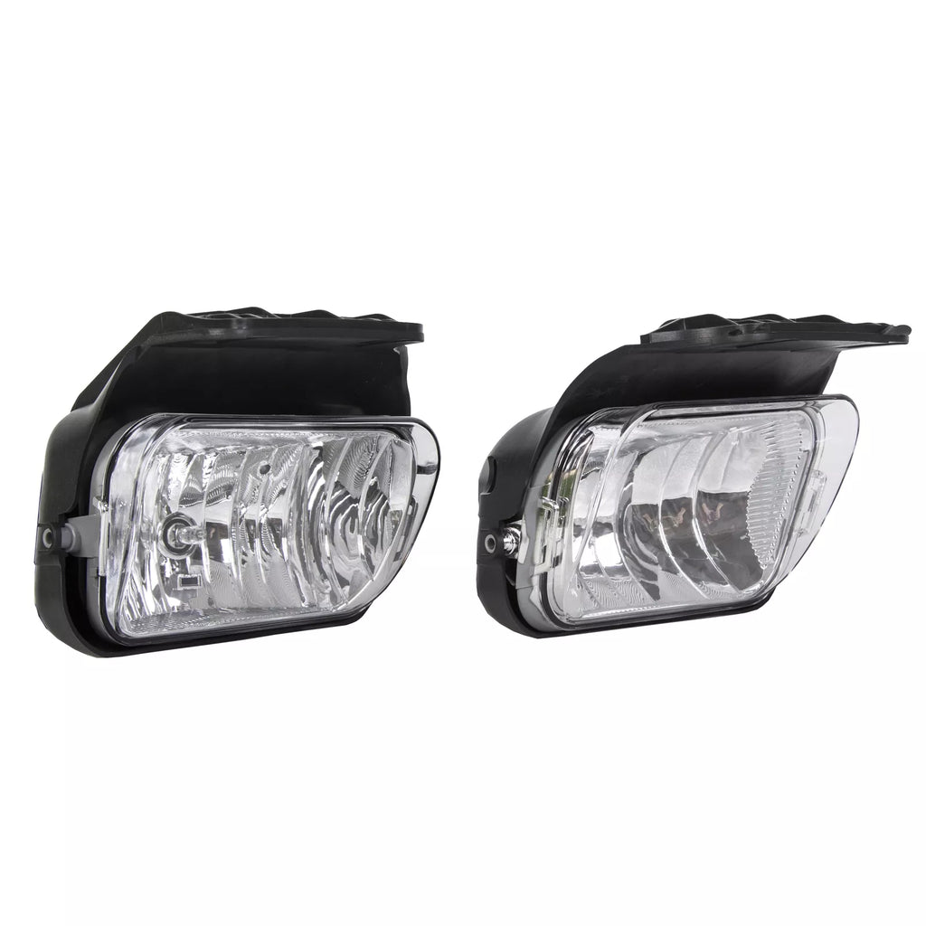 Front Fog Lights Chrome Plastic W/Bulbs For 2003-2007 Chevrolet Silverado 1500