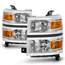 Load image into Gallery viewer, 2014-2015 Chevrolet Silverado 1500 Front Bumper Chrome &amp; Headlight Kit | OEM Fit