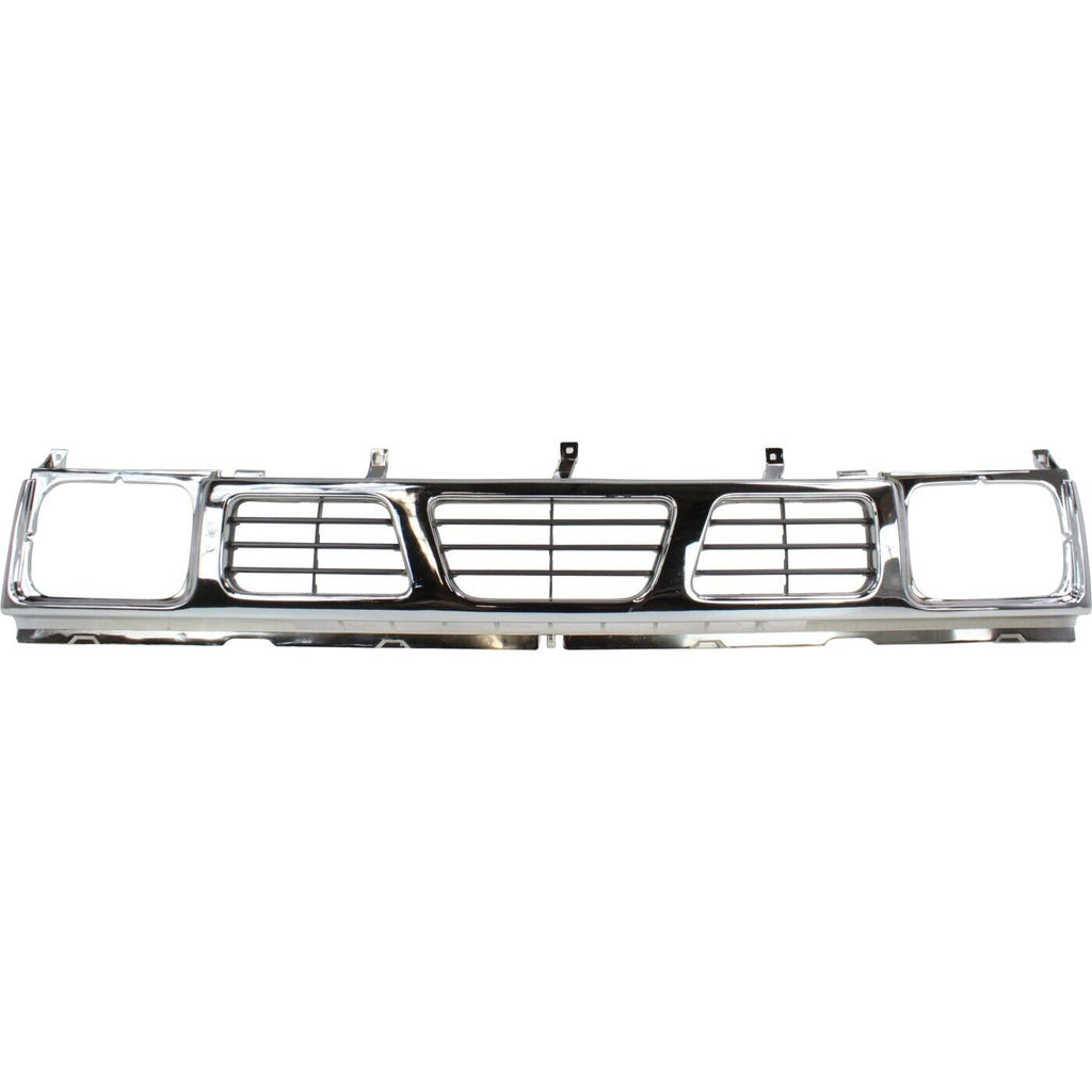1996-1997 Nissan Pickup RWD Front Grille Assembly Kit Chrome & Headlamps | OEM Fit