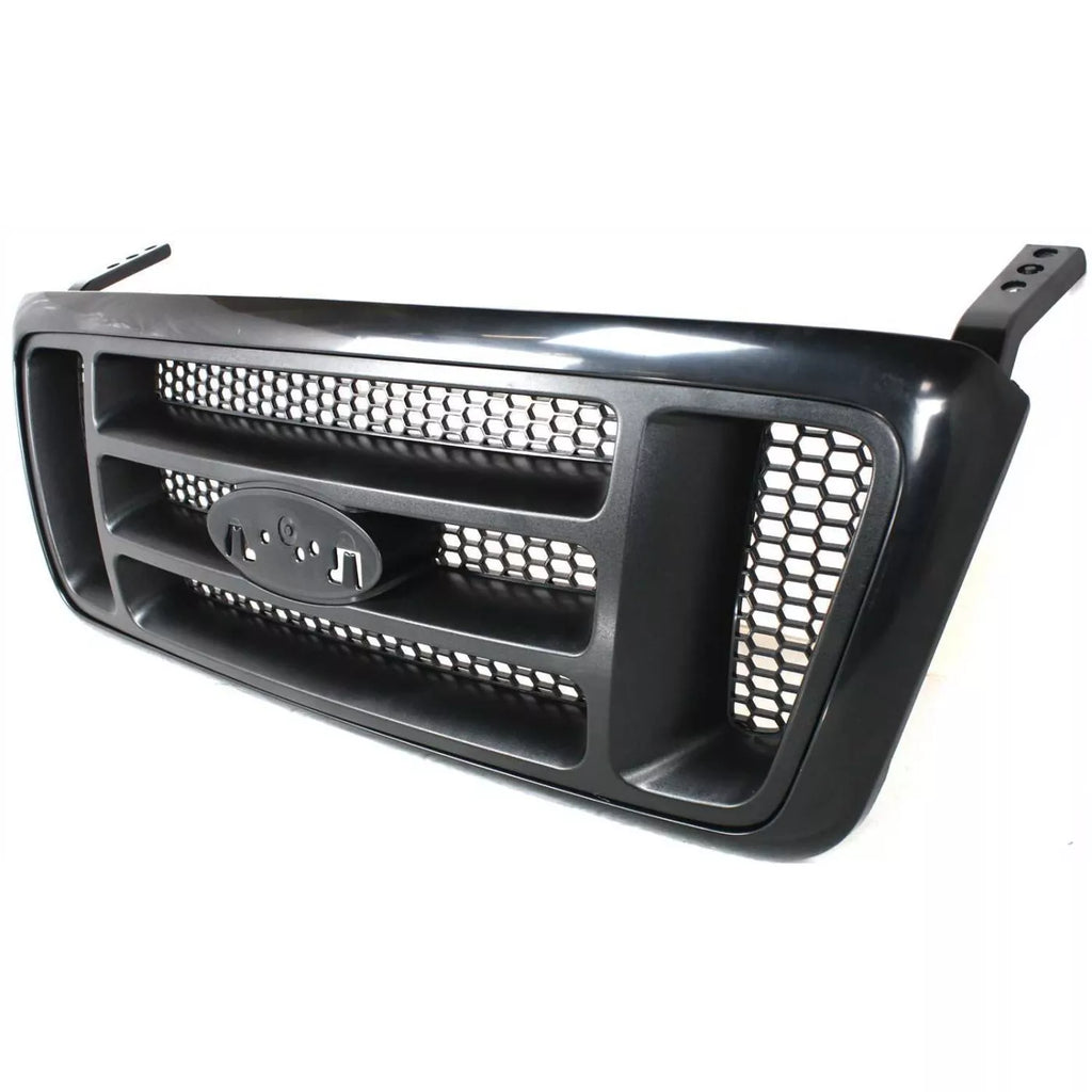 Front Grille Black Shell with Gray Insert Plastic For 2006-2008 Ford F-150 Truck