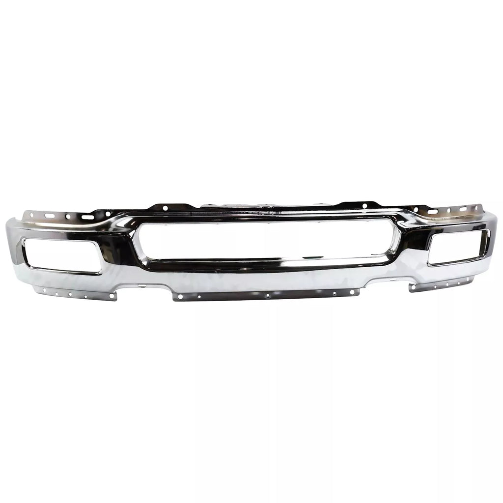 Front Bumper Chrome Steel & Valance Textured Kit For 2004-2005 Ford F-150 Truck