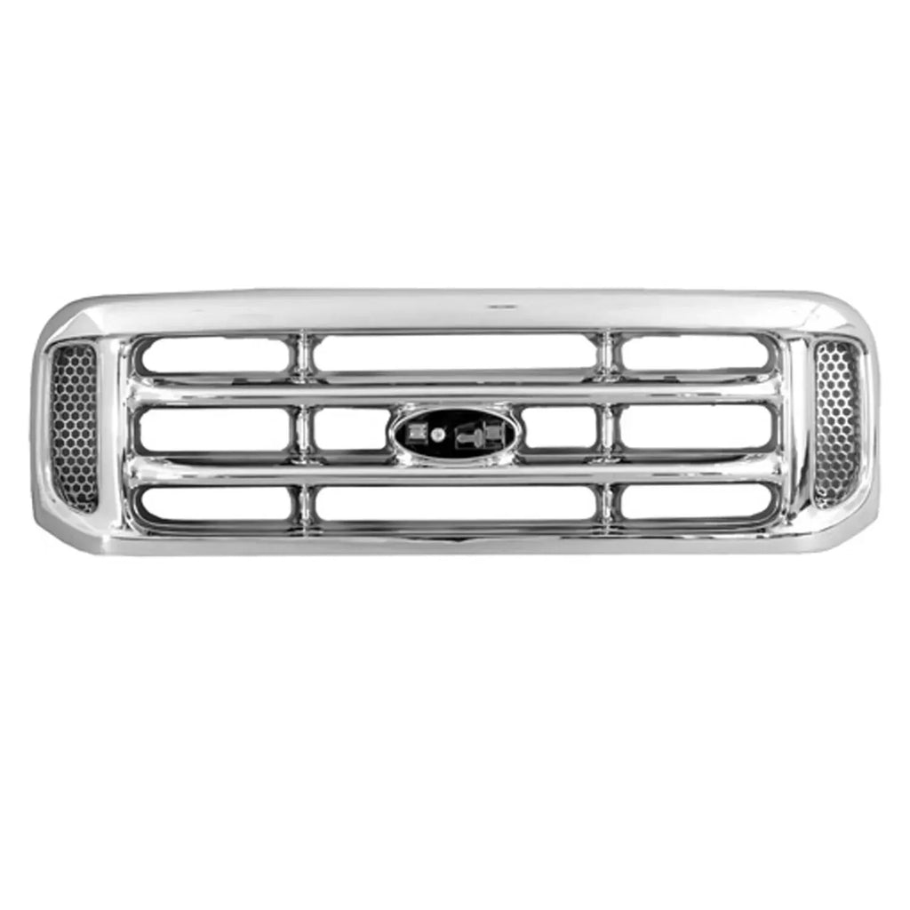 Front Bumper Chrome & Grille Assembly Kit For 1999-2004 Ford F-250 Super Duty