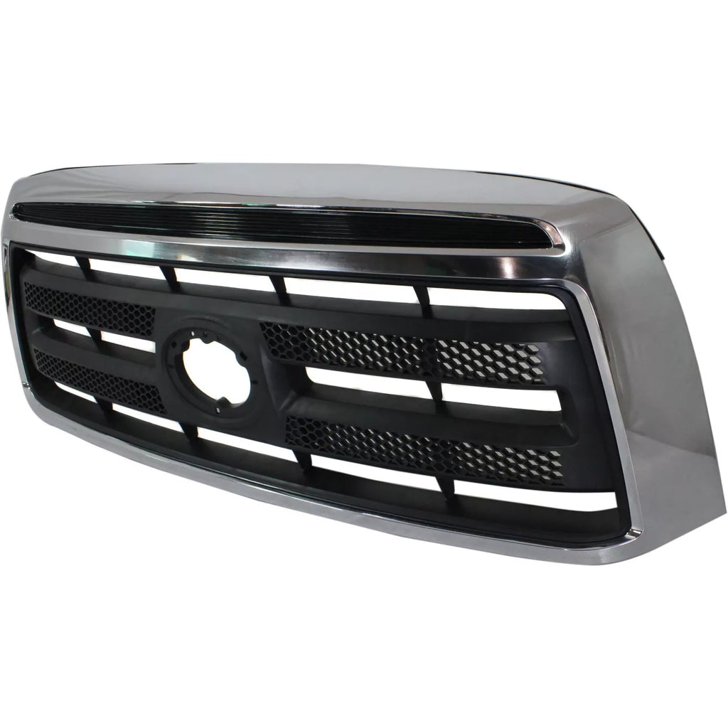 Front Grille Chrome Shell with Textured Black Insert Plastic For 2010-2013 Toyota Tundra