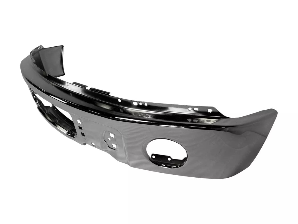 Front Bumper Face Bar Chrome Steel & Valance Textured Black Kit For 2009-2014 Ford F-150