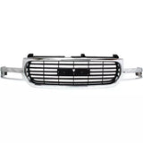 1999-2002 GMC Sierra / 2000-2006 Yukon Front Bumper Chrome & Grille Assembly Kit | OEM Fit