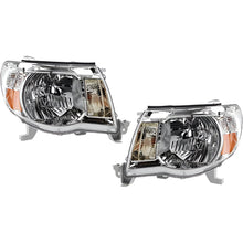 Load image into Gallery viewer, 2005-2011 Toyota Tacoma Front Headlights Assembly Chrome W/Bulb | OEM Fit
