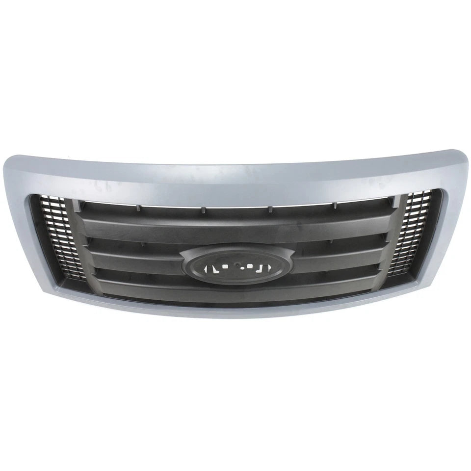 2009-2014 Ford F-150 Grille Gray Shell w/ Textured Black Insert Plastic | OEM Fit
