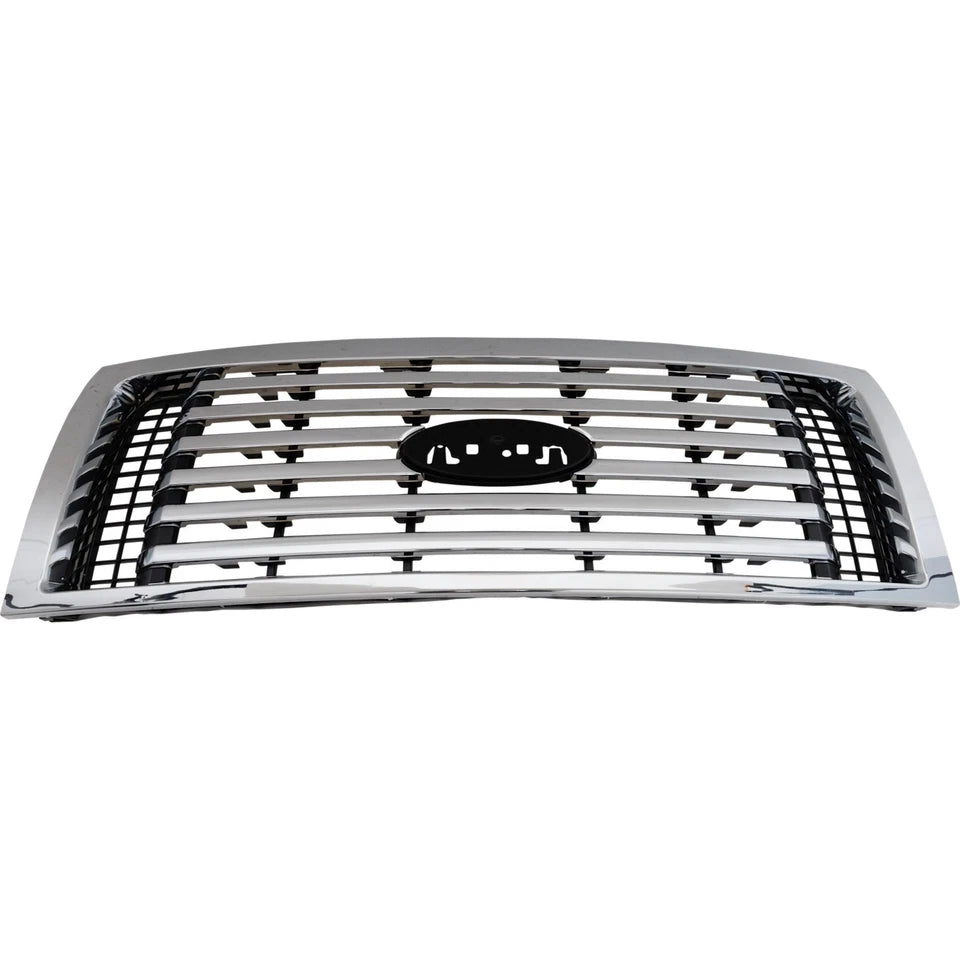 2010-2012 Ford F-150 Grille Chrome Shell w/ Black Insert Plastic | OEM Fit