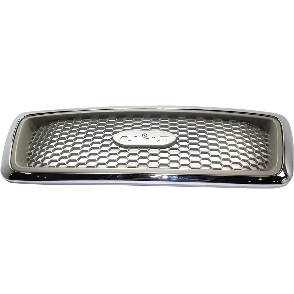 2004-2008 Ford F-150 Grille Chrome Shell w/ Beige Insert Plastic | OEM Fit