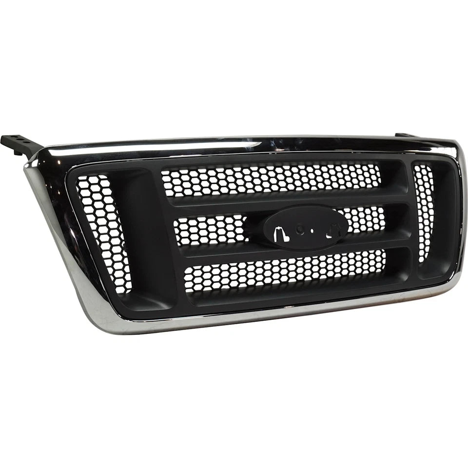 2004 Ford F-150 Grille Chrome Shell w/ Dark Gray Insert New Body Style | OEM Fit