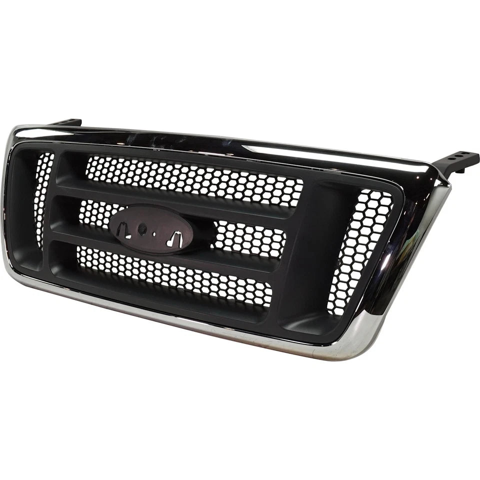 2004 Ford F-150 Grille Chrome Shell w/ Dark Gray Insert New Body Style | OEM Fit
