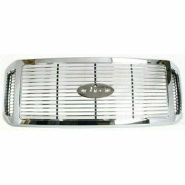 2006-2007 Ford F-250 F-350 Super Duty Front Bumper Chrome & Grille Assembly Kit | OEM Fit