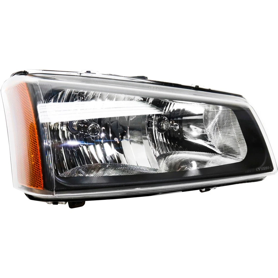 2003-2007 Chevrolet Silverado Avalanche 1500 2500 3500 Front Headlights W/Bulbs | OEM Fit