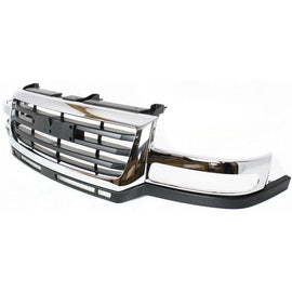 Front Grille Chrome Shell w/Black Insert 2003–2007 GMC Sierra 2500 3500 HD | OEM Fit