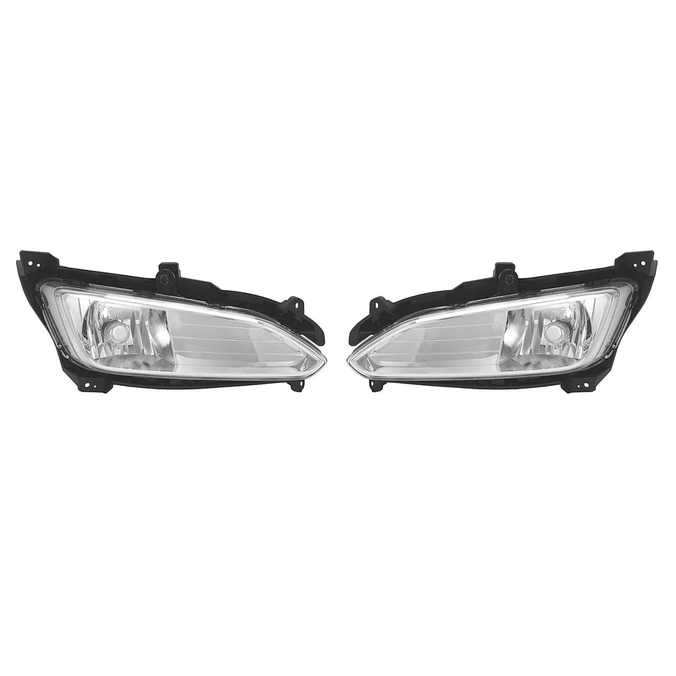 2013-2016 Hyundai Santa Fe Sport | Front Bumper Fog Lights Driving Lamp Set | Chrome Finish