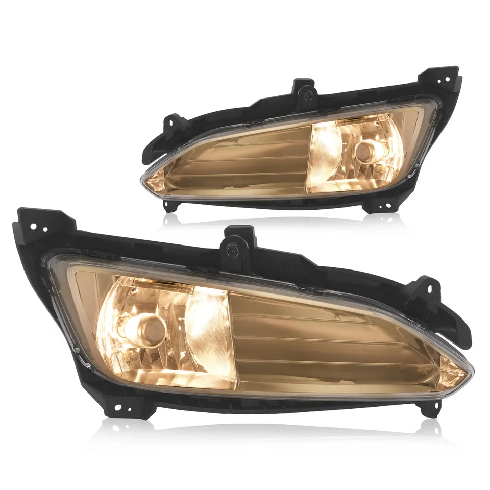 2013-2016 Hyundai Santa Fe Sport | Front Bumper Fog Lights Driving Lamp Set | Chrome Finish