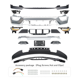 2021-2023 Ford F-150 Front Bumper Assembly Kit with Fog Lights & Brackets 13PCS | OEM Fit