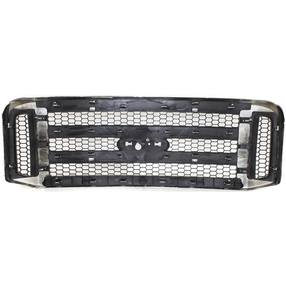 Grille Assembly For 2005-2007 Ford E - 150 Super Duty Chrome Shell/Gray Insert | OEM Fit