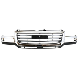 Front Grille Chrome Shell w/Black Insert 2003–2007 GMC Sierra 2500 3500 HD | OEM Fit