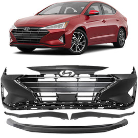 2019-2020 Hyundai Elantra Front Bumper Cover & Grille Assembly Kit | OEM Fit