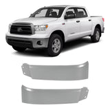 Front Headlight Filler Plastic Painted Gray Set For 2008-2018 Toyota Tundra