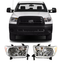 Load image into Gallery viewer, Front Headlights Chrome Plastic for 2007-2013 Toyota Tundra