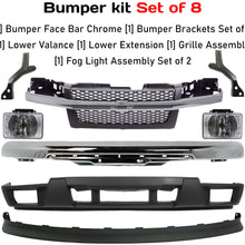 Load image into Gallery viewer, 2004-2012 Chevrolet Colorado Front Chrome Bumper Kit with Grille &amp; Fog Lights | OEM Fit